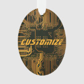 Geek Out Custom PCB Orange Circuit Board Ornament (Vorderseite)