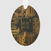 Geek Out Custom PCB Orange Circuit Board Ornament (Rückseite)