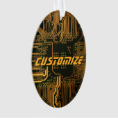 Geek Out Custom PCB Orange Circuit Board Ornament (Vorderseite)
