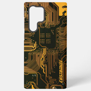 Geek Out Custom PCB Orange Circuit Board Samsung Galaxy Hülle