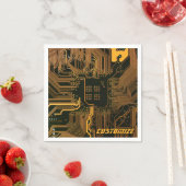 Geek Out Custom PCB Orange Circuit Board Serviette (Beispiel)