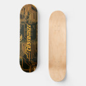 Geek Out Custom PCB Orange Circuit Board Skateboard (Vorderseite)