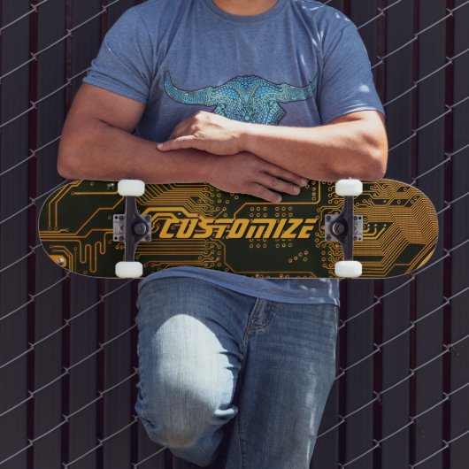 Geek Out Custom PCB Orange Circuit Board Skateboard (Außenbereich 3)