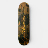 Geek Out Custom PCB Orange Circuit Board Skateboard (Vorderseite)