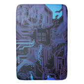 Geek Out Nerd PCB Blue Electronic Circuit Board Badematte (Vorderseite Vertikal)