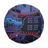Geek Out Nerd PCB Blue Electronic Circuit Board Baseball (Rückseite)