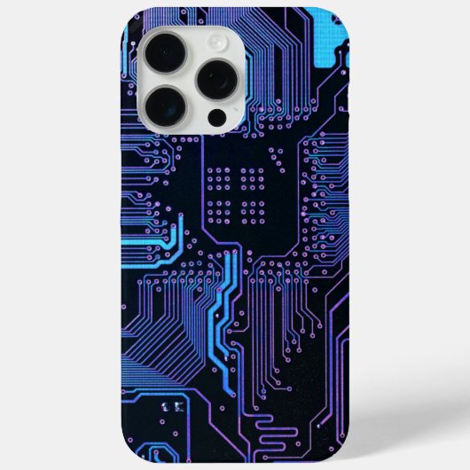 Geek Out Nerd PCB Blue Electronic Circuit Board Case-Mate iPhone Hülle (Rückseite)