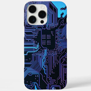 Geek Out Nerd PCB Blue Electronic Circuit Board iPhone 16 Pro Max Hülle