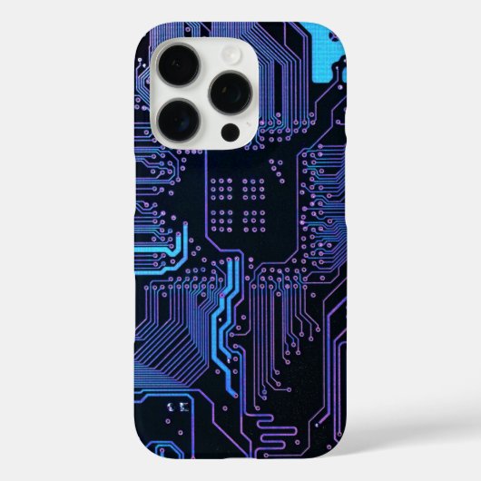 Geek Out Nerd PCB Blue Electronic Circuit Board Case-Mate iPhone Hülle (Rückseite)