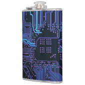 Geek Out Nerd PCB Blue Electronic Circuit Board Flachmann (Links)