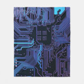 Geek Out Nerd PCB Blue Electronic Circuit Board Fleecedecke (Vorderseite)