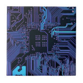 Geek Out Nerd PCB Blue Electronic Circuit Board Fliese (Vorderseite)