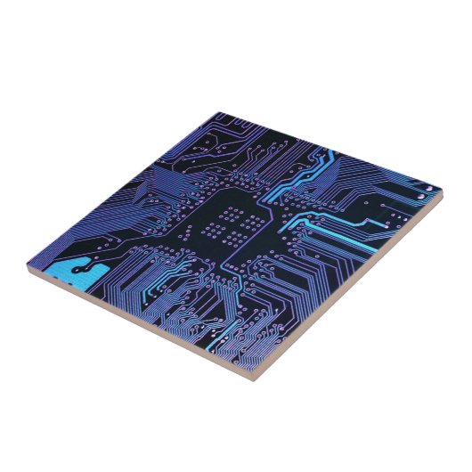 Geek Out Nerd PCB Blue Electronic Circuit Board Fliese (Seite)