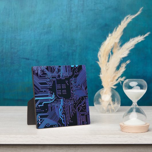 Geek Out Nerd PCB Blue Electronic Circuit Board Fotoplatte (InSitu)