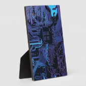 Geek Out Nerd PCB Blue Electronic Circuit Board Fotoplatte (Seite)