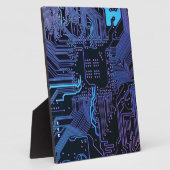 Geek Out Nerd PCB Blue Electronic Circuit Board Fotoplatte (Seite)