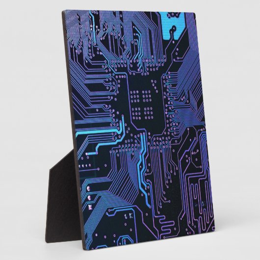 Geek Out Nerd PCB Blue Electronic Circuit Board Fotoplatte (Seite)