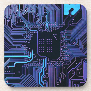Geek Out Nerd PCB Blue Electronic Circuit Board Getränkeuntersetzer