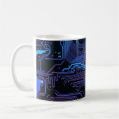 Geek Out Nerd PCB Blue Electronic Circuit Board Kaffeetasse (Links)