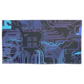 Geek Out Nerd PCB Blue Electronic Circuit Board Kissenbezug (Vorderseite-Links)