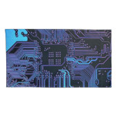 Geek Out Nerd PCB Blue Electronic Circuit Board Kissenbezug (Rückseite-Rechts)