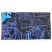 Geek Out Nerd PCB Blue Electronic Circuit Board Kissenbezug (Vorderseite-Rechts)