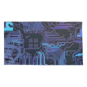 Geek Out Nerd PCB Blue Electronic Circuit Board Kissenbezug (Rückseite-Links)