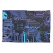 Geek Out Nerd PCB Blue Electronic Circuit Board Kissenbezug (Rückseite-Links)