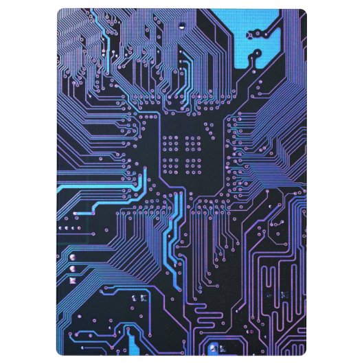 Geek Out Nerd PCB Blue Electronic Circuit Board Klemmbrett (Rückseite)