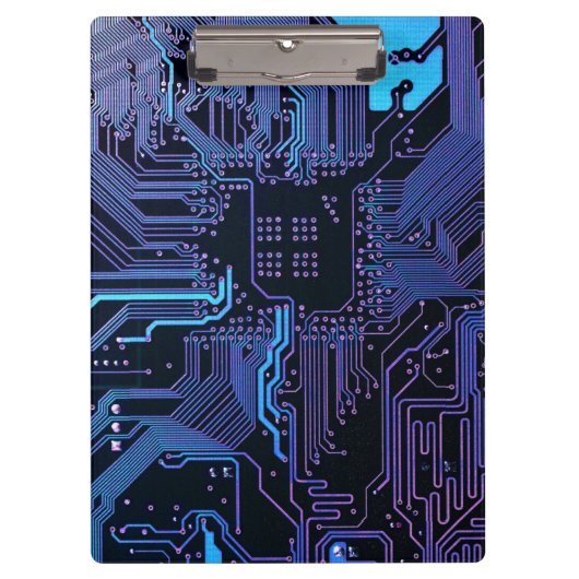 Geek Out Nerd PCB Blue Electronic Circuit Board Klemmbrett (Vorderseite)