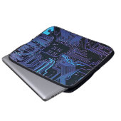Geek Out Nerd PCB Blue Electronic Circuit Board Laptopschutzhülle (Vorne Knopf)