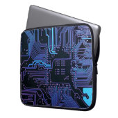 Geek Out Nerd PCB Blue Electronic Circuit Board Laptopschutzhülle (Vorderseite Links)
