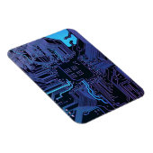 Geek Out Nerd PCB Blue Electronic Circuit Board Magnet (Rechte Seite)