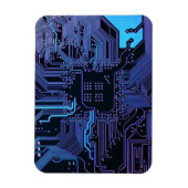 Geek Out Nerd PCB Blue Electronic Circuit Board Magnet (Vertikal)