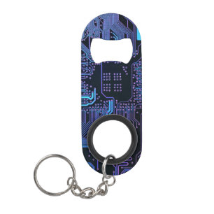 Geek Out Nerd PCB Blue Electronic Circuit Board Mini Flaschenöffner