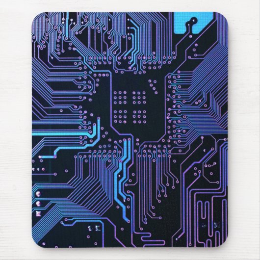 Geek Out Nerd PCB Blue Electronic Circuit Board Mousepad (Vorne)