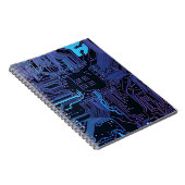 Geek Out Nerd PCB Blue Electronic Circuit Board Notizblock (Rechte Seite)