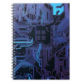Geek Out Nerd PCB Blue Electronic Circuit Board Notizblock (Vorderseite)