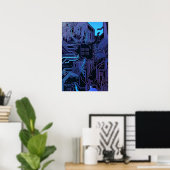 Geek Out Nerd PCB Blue Electronic Circuit Board Poster (Heimbüro)