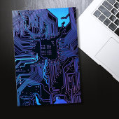 Geek Out Nerd PCB Blue Electronic Circuit Board Poster