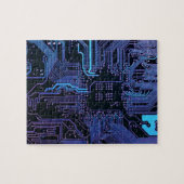 Geek Out Nerd PCB Blue Electronic Circuit Board Puzzle (Horizontal)