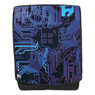 Geek Out Nerd PCB Blue Electronic Circuit Board Rucksack