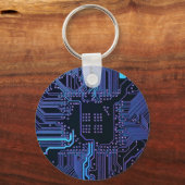 Geek Out Nerd PCB Blue Electronic Circuit Board Schlüsselanhänger (Rückseite)