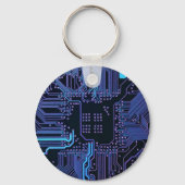 Geek Out Nerd PCB Blue Electronic Circuit Board Schlüsselanhänger (Rückseite)
