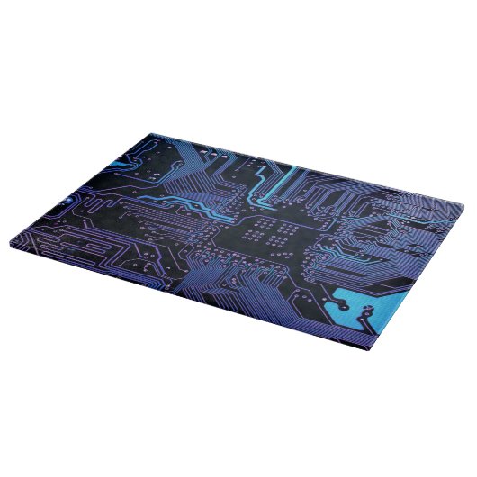 Geek Out Nerd PCB Blue Electronic Circuit Board Schneidebrett (Ecke)