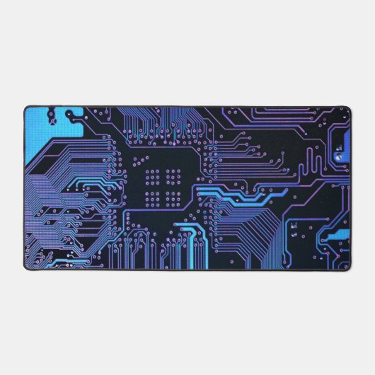 Geek Out Nerd PCB Blue Electronic Circuit Board  Schreibtischunterlage (Vorderseite)