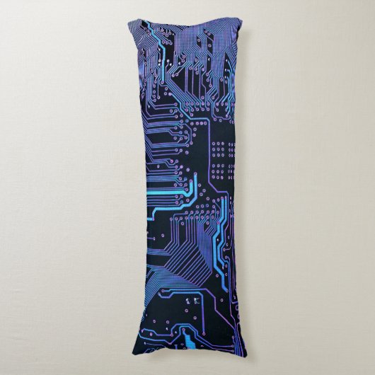 Geek Out Nerd PCB Blue Electronic Circuit Board Seitenschläferkissen (Vorderseite Vertikal)