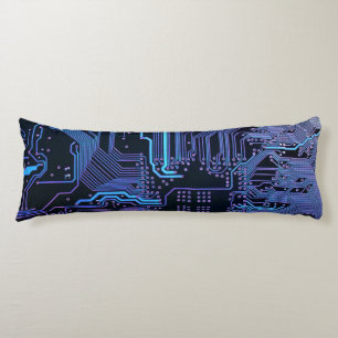 Geek Out Nerd PCB Blue Electronic Circuit Board Seitenschläferkissen