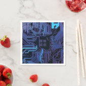 Geek Out Nerd PCB Blue Electronic Circuit Board Serviette (Beispiel)