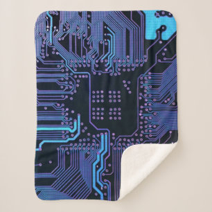 Geek Out Nerd PCB Blue Electronic Circuit Board Sherpadecke